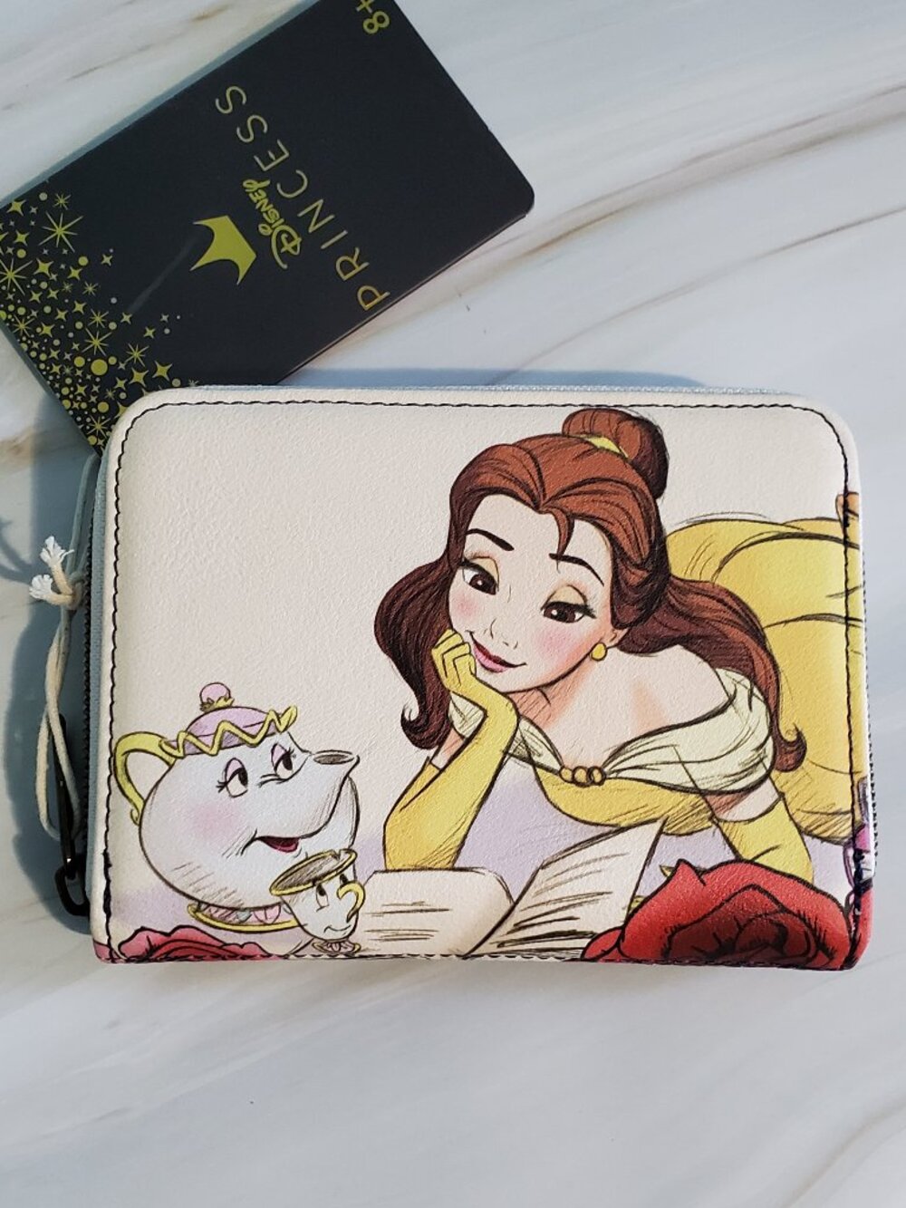 NWT Loungefly x Disney Beauty and the Beast Belle Mini Cardholder Wallet